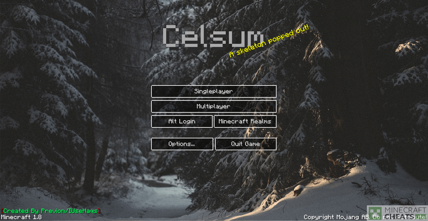 Главное меню чита Celsum