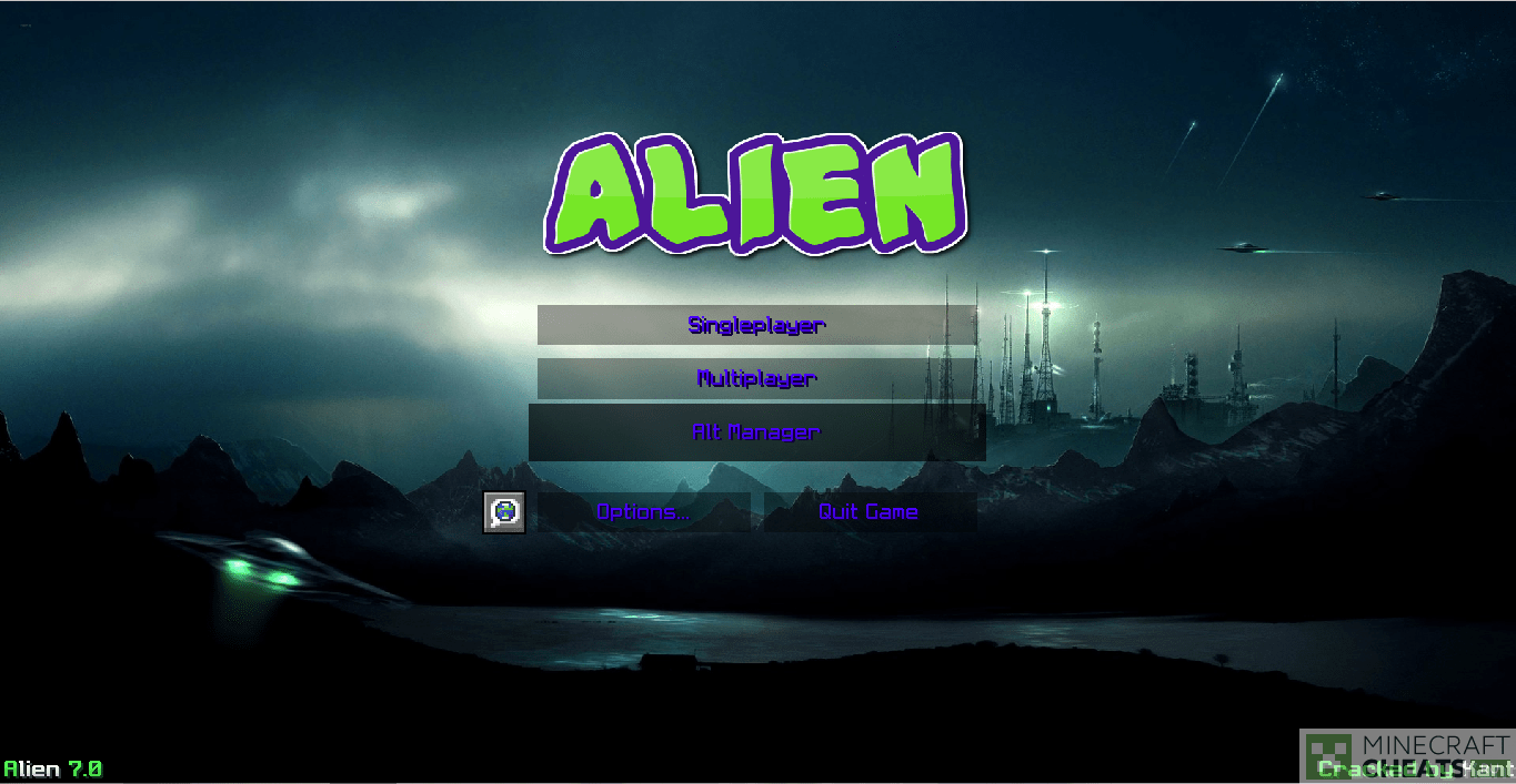 Главное меню чита Alien
