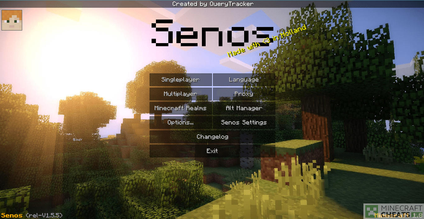 Главное меню в чите Sensos