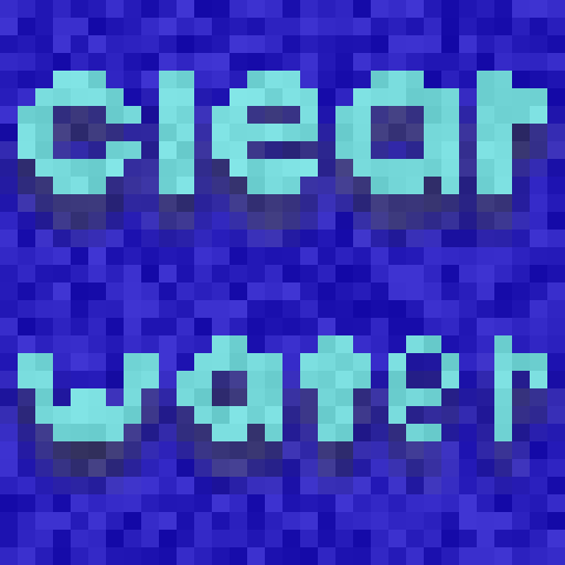 Clear майнкрафт. Clear Water Mod. Шрифт смыолы майнкрафт на водцоп.